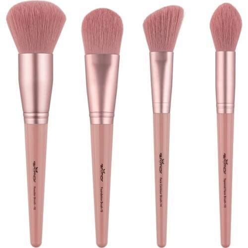ANMOR 4Pcs Makeup Brushes Set Powder Foundation Contour Highlighter Synthetic Hair Make Up Brush Shading Face Tools