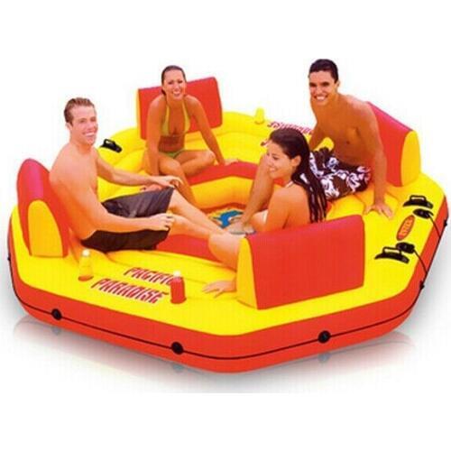 Intex swimming pool 4persons Inflatable Water float for family party water island water sports size 254*254*6cm