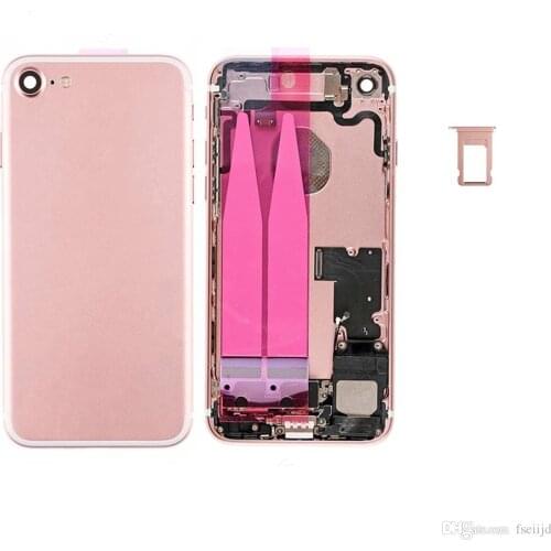 New metal Back Middle Frame Chassis Full Housing Assembly Battery Cover with Flex Cable For iphone 7 7G Plus Repair Parts