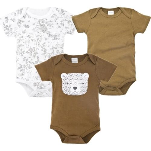 Toddler Baby Boy Body Suits Cartoon Roupa Bebe De 3pcs Newborn Girl Overalls Cotton Summer Bodysuit Infant Baby Girls Jumpsuit