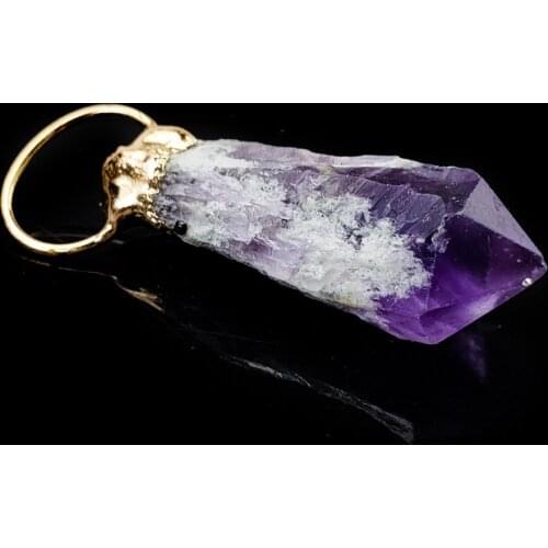 Energy Irregular Natural Amethysts Druse Crystal Handmade Pendant for Jewelry Making
