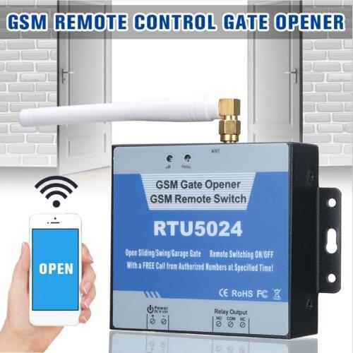 RTU5024 GSM Gate Opener Relay Switch Wireless Remote Control Door Access Door Opener Free Call 850/900/1800/1900MHz