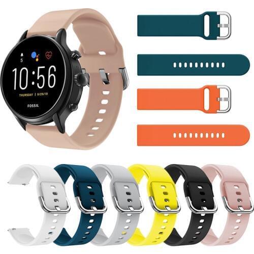 Colorful Silicone Strap For Fossil Gen 5 Carlyle HR Julianna HR Band for Fossil Sport 43mm / Q Explorist HR Gen 4 Watch band