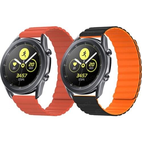Silicone Magnetic Strap For Samsung Galaxy Watch 3 45mm 41mm Watchband Galaxy watch 46mm 42mm Bracelet Active 2 44mm 40mm Band