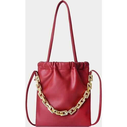 Luxurious Gold Chain Handbag Classic Style PU Leather Crossbody Bag Women Luxury Designer Shoulder Pack Bolsas Femininas De Luxo