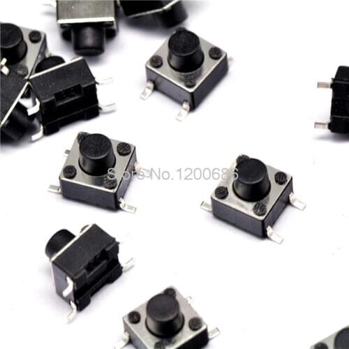 6 * 6 * 6MM touch switch patch 4 foot micro switch / button switch