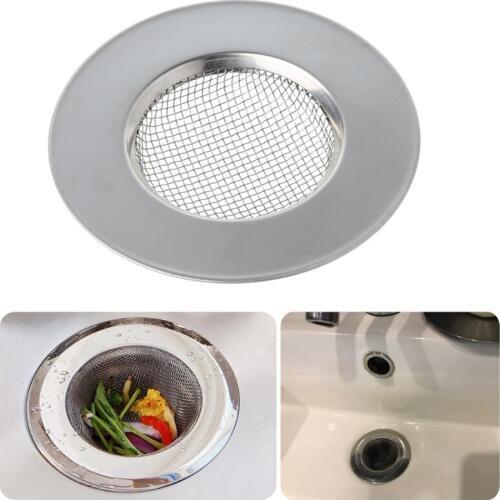 OOTDTY 1PC 1.5m Mesh Kitchen Stainless Steel Sink Strainer Disposer Plug Drain Stopper Filter