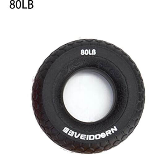 Veidoorn Silicone Hand Grip 20-80lb Gripping Ring Forearm Muscle Expander Carpal Muscle Exercise Gym Fitness