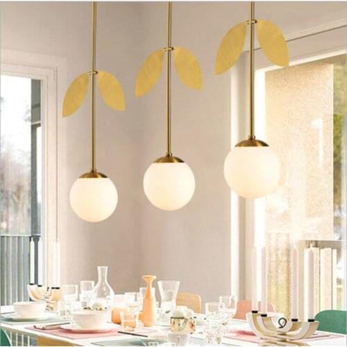 Glass Ball Pendant Lamp Indoor Lightings Nordic Modern Art Decor Glass Bubble Sprout Lamp Living Room Bedroom Hanging Lamp