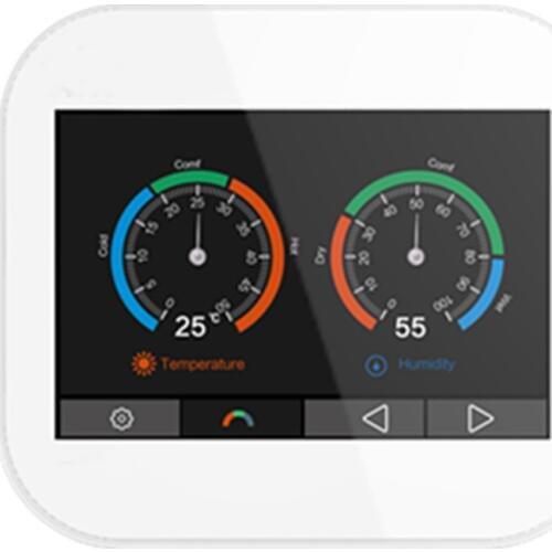 24v modbus rtu color touch screen thermostat for fan coil with English/German/Polish/Czech/Italian/Spainish