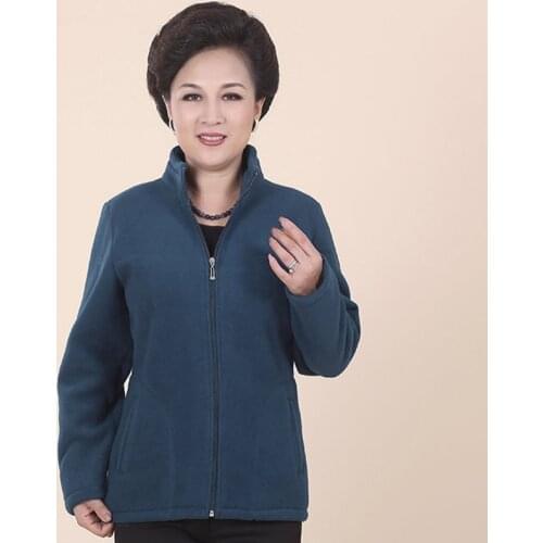 2020 Spring Women Jacket Plus Size Hoodies Autumn Fleece Cotton Coat Zipper Long Sleeve Outerwear Sweatshirts Mother Clothes