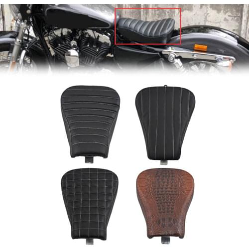 Motorcycle Driver Retro PU Leather Front Cushion Pillow Sofa Tour Seat Bench For Harley Sportster Iron 883 1200 XR1200 48 72