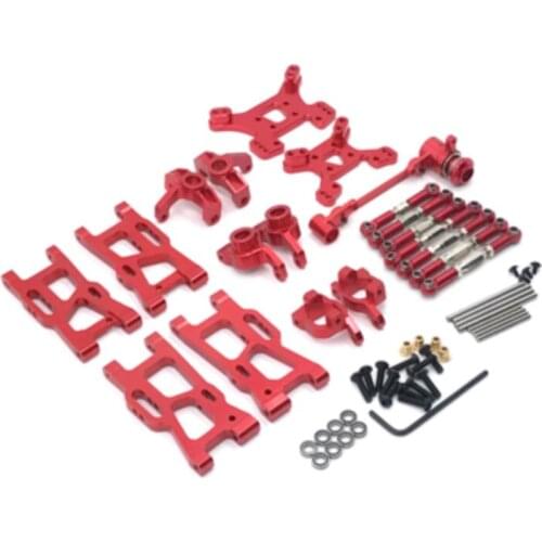 Wltoys 1/12 1/14 124019 144001 RC Car Metal upgrade parts swing arm C seat rear wheel seat steering cup pull rod suspension