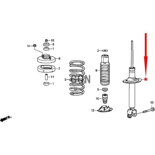 Rear shock absorber 2004-Hon daO DY SS EY Nitrogen damper for electric vehicles, central shock absorber, rear shock absorber