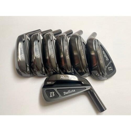 7PCS RomaRo Ballista 501 Iron Set Black RomaRo Golf Forged Irons Golf Clubs 4-9Pw Graphite/Steel Shaft With Head Cover