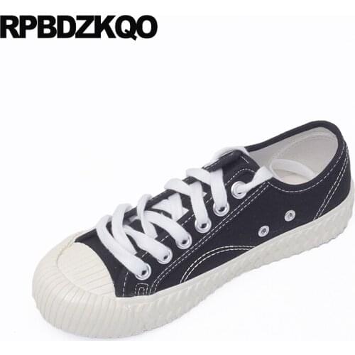 Candy Elevator Flats Women Thick Sole Round Toe Beautiful Trainers Sneakers Creepers Red Wine Muffin Black White Canvas Shoes