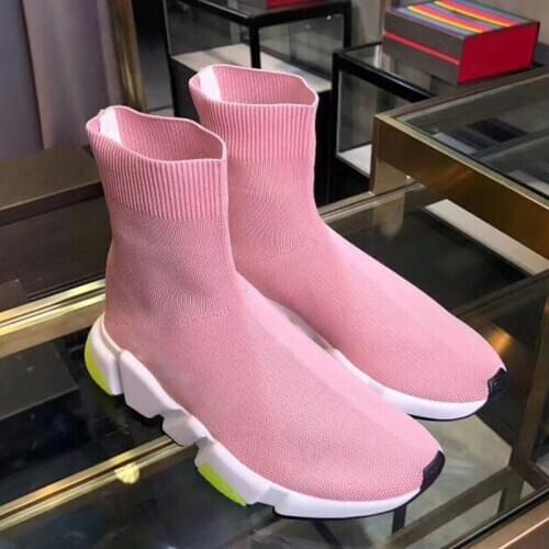 Womens stretch cloth brand shoes Breathable platform socks lightweight mesh hiking shoes womens leisure boots