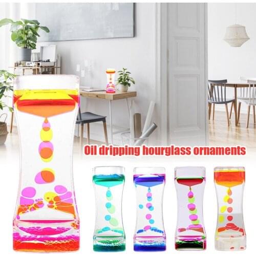 Action Liquid Timer Liquid Motion Bubbler Timer for Calming Sensory Toys Desktop Decoration Novelty Gifts Colorful PR Sale