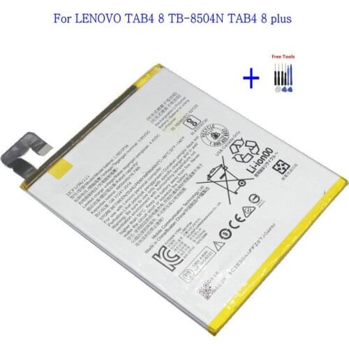1x 4850mAh /18.7Wh L16D1P34 Replacement Battery For Lenovo TAB4 8 TB-8504N TB-8504X TAB4 8 plus Batteries + Repair Tools kit