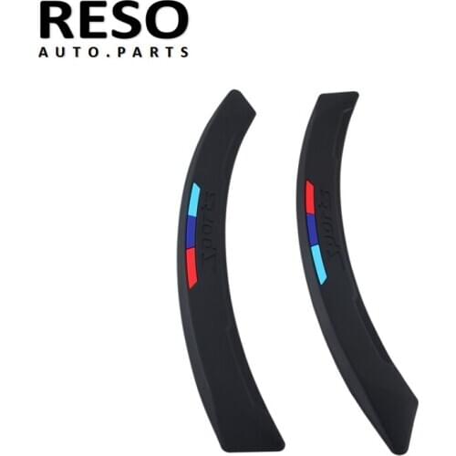 2Pcs Universal 390MM Car Fender Flares Arch Wheel Eyebrow Protector/mudguards waterproof Stickers Black