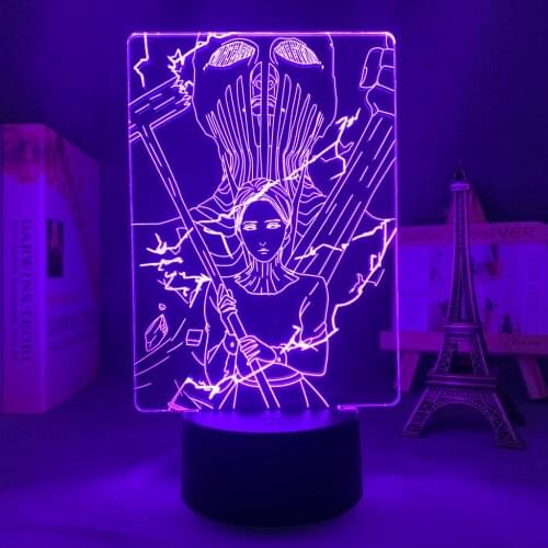 3d Led Light Anime Attack on Titan The War Hammer Titan for Bedroom Decor Light Birthday Gift Manga Attack on Titan Night Lamp