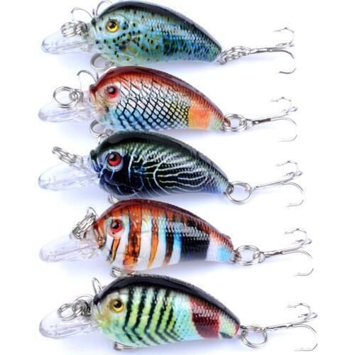 5pcs/lot crankbait Fishing Lures 4.2g 4.5cm Bass Fishing wobblers 3D Eyes Artificial Hard bait Pesca Tackle Pesca carp Fishing