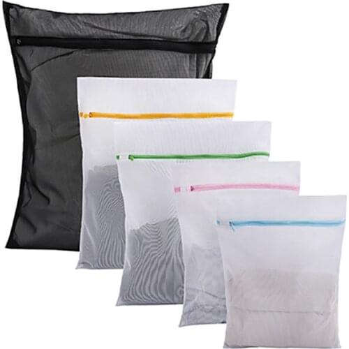 5pcs Polyester Mesh Laundry Bag Polyester Washing Net Bag For Underwear Sock Washing Machine Pouch Clothes Bra Bags wholesale