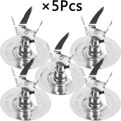 5Pcs Stainless Blender Blade Ice Blade Blender Parts Spare Replacement Parts For Oster 118530-001 BRLY07-B Kitchen Appliance