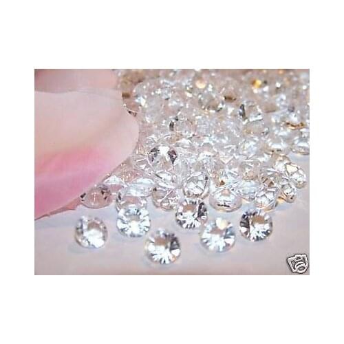 6mm 1000pcs Clear Acrylic Diamond Confetti for Wedding Decoration Table Scatters, Christmas Decor