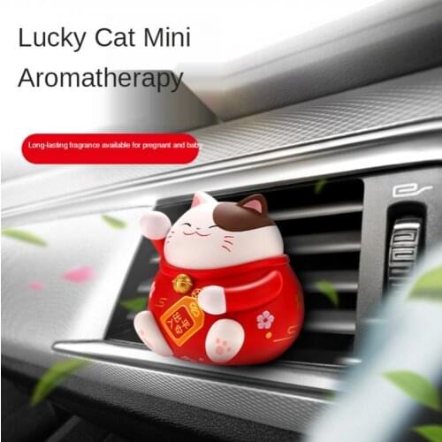 Lucky Cat Car Air Outlet Perfume Creative Doll Aromatherapy Cartoon Car Deodorization Jewelry Decoration Toy