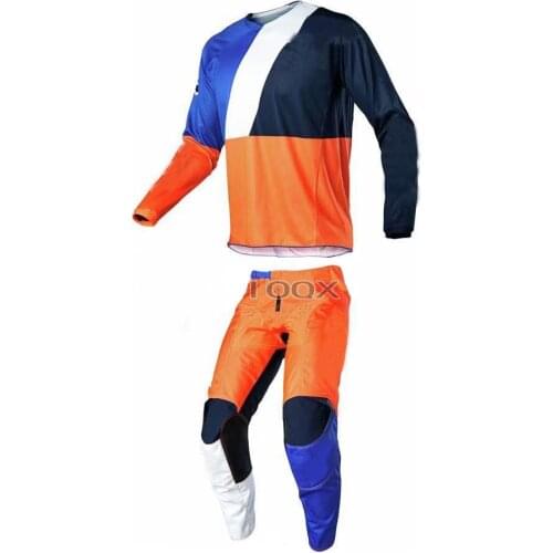 Free shipping 2020 Troy Fox Orange 180 LOVL SE Off Road MX ATV Bike Gear Set Jersey Pant Combo Motocross Suit Mens Kit