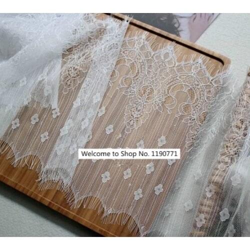 Free shipping Free shipping 9M/pack width 23cm diy exquisite classic eyelash lace decoration embroidery lace trim
