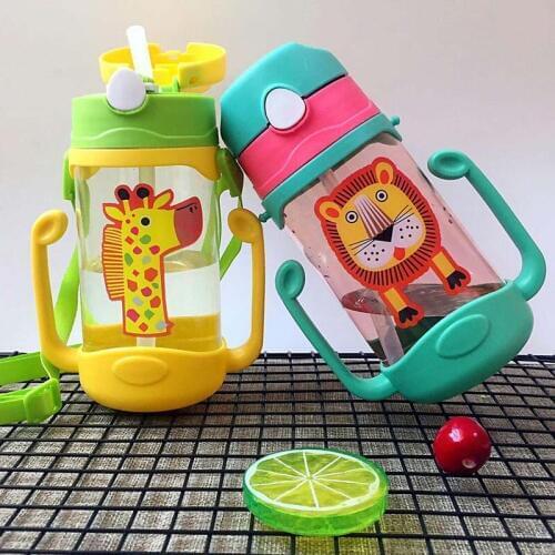 400ml Baby Water Bottle Tritan Kid Bottles With Straw Child Drinking Bottle for Water Sport Feeding Plastic Tumbler Leak Proof