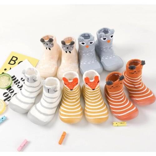 Baby Shoes Baby Boy Girl Shoes Autumn Infant Nonslip Sock Kid Soft Rubber Sole Sock Toddler Shoes Anti-slip Floor Socks Shoes