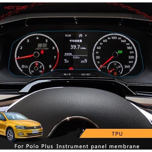 For Volkswagen VW Polo Plus 2019 Dashboard Protective Film LCD Screen Display Screen Stickers Anti-Fingerprints
