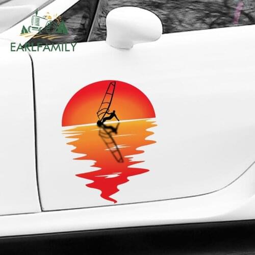 EARLFAMILY 43cm x 33.1cm for Windsurf Surfer Water Sports Auto Decal DIY Occlusion Scratch Scratch-proof Vinyl Car Stickers