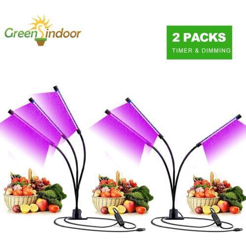 2pcs LED Grow Light USB Timer Phyto Lamp Phytolamp For Plants Full Spectrum Lamp For Seedlings Flowers Indoor Garden Lighting