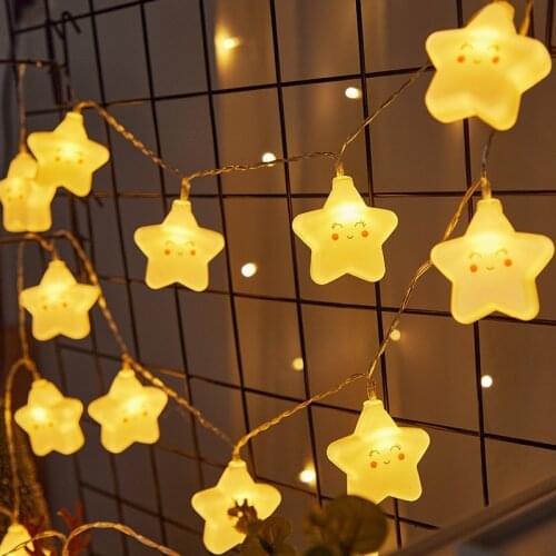 Big Star Light String Twinkle Garlands Battery Powered Christmas Lamp Holiday Lighting Party Wedding Xmas Decorative Fairy Light