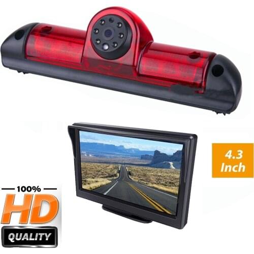 HD 720P Misayaee E9 Brake Light Camera for Fiat Ducato Citroen Jumper II Typ 250 Cam Citroen Relay Peugeot Boxer + 4.3'' monitor