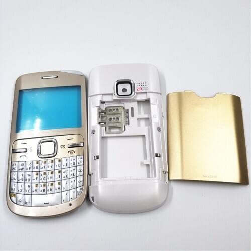 Good Quality Full Housing For Nokia C3 C3-00 Back Case Battery Cover Front+Middle Frame Keypad C3-00 Replacement Part