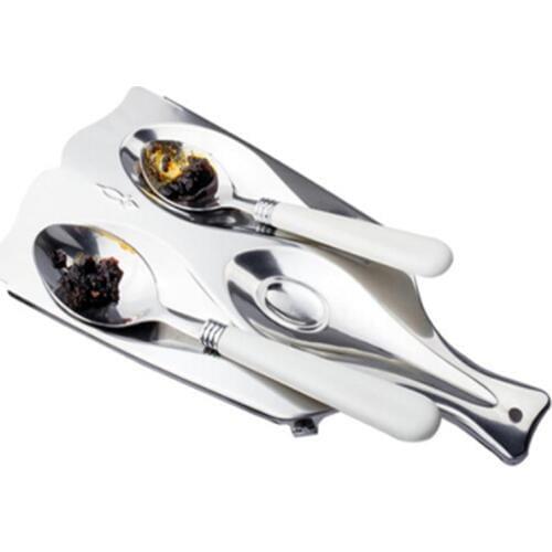 Quality Stainless Steel Spoon Rest Cover Lid Rest Stand Spoon Holder New HomeKitchen Utensil Spatula Holder Cooking Tool Hot