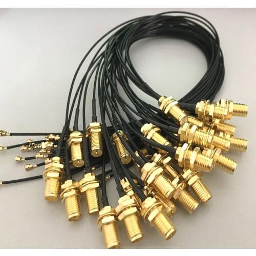 20pcs 1.13 RP- SMA Female Jack to IPX u.fl IPEX Connector RF Pigtail Cable 1.13mm 5cm 15cm 30cm