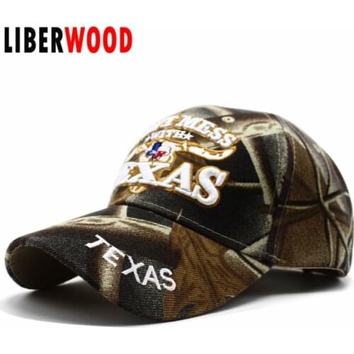 LIBERWOOD Don't Mess with Texas jungle woodland Trucker Hats Dad Baseball Hats Driver Cap wild hunting fishing climbing hat cap