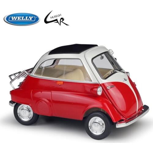 WELLY 1:18 Model Car Simulation Alloy Metal Toy Car Childrens Toy Gift Collection Model Toy Gifts BMW Isetta