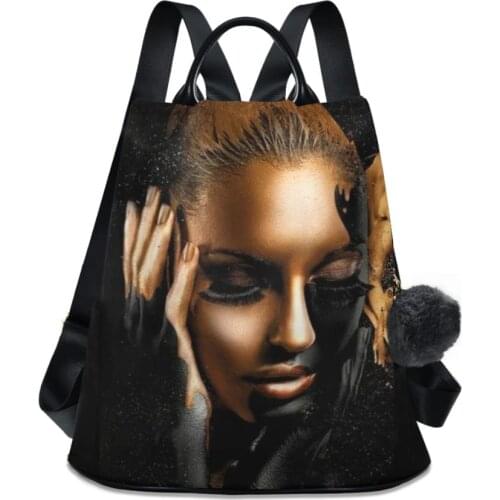 2020 New Backpack Women Backpack Fashion Shoulder Bag School Bag For Teenage African black girls Children Backpacks Travel Bag