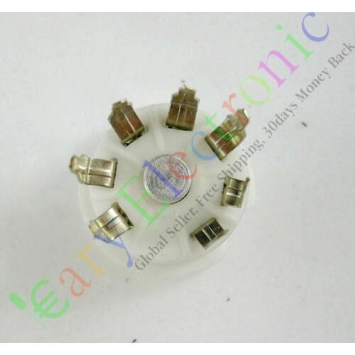 Wholesale and retail 20pcs MINI 7pin PCB Ceramic vacuum tube sockets valve base 12AE6 6AT6 6BK6 12AV6 free shipping