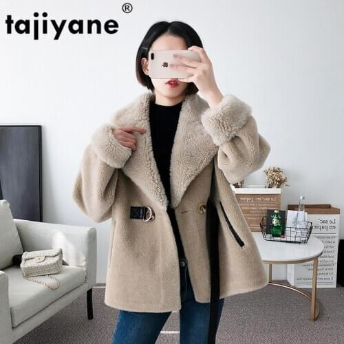 Autumn Winter Wool Coat Women Clothes 2020 Real Fur Coat Wool Jacket Korean Vintage Sheep Shearling Suede Lining 868737 ZT2869