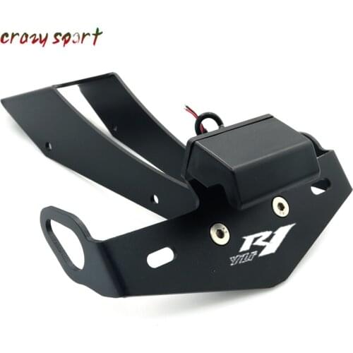 License Plate Holder Frame For YAMAHA YZFR1 YZF R1 2009-2014 YZF-R1 Motorcycle Fender Registration Tail Bracket LED Light