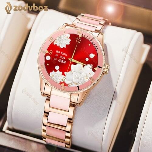 New Smart Watch Women Heart Rate Blood Pressure Monitor Bluetooth Call Music Player DIY Custom Dial Ladies Smartwatch For Huawei