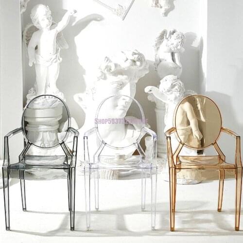 Transparent Plastic Dining Chair Acrylic Chair Crystal Chair Ghost Chair Nordic Simple Creative Net Red Makeup Chair